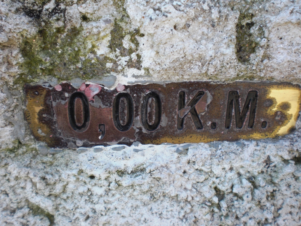 Details of the final stone of the Camino